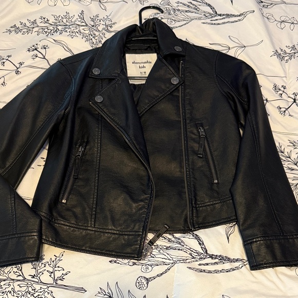 Abercrombie & Fitch Classic Black Leather Jacket - Picture 1 of 4